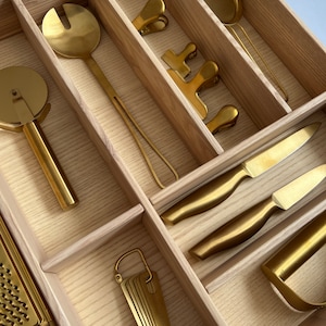 Custom Silverware Organizer for Kitchen Drawers – Flatware Insert Tray, Kitchen Drawer Organizer, Utensil Storage Solution | CRAFTOLAS