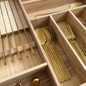 Custom Kitchen Drawer Organize, Silverware Organize for Drawer, Custom Drawer Organize, Drawer Organize Insert, CRAFTOLAS