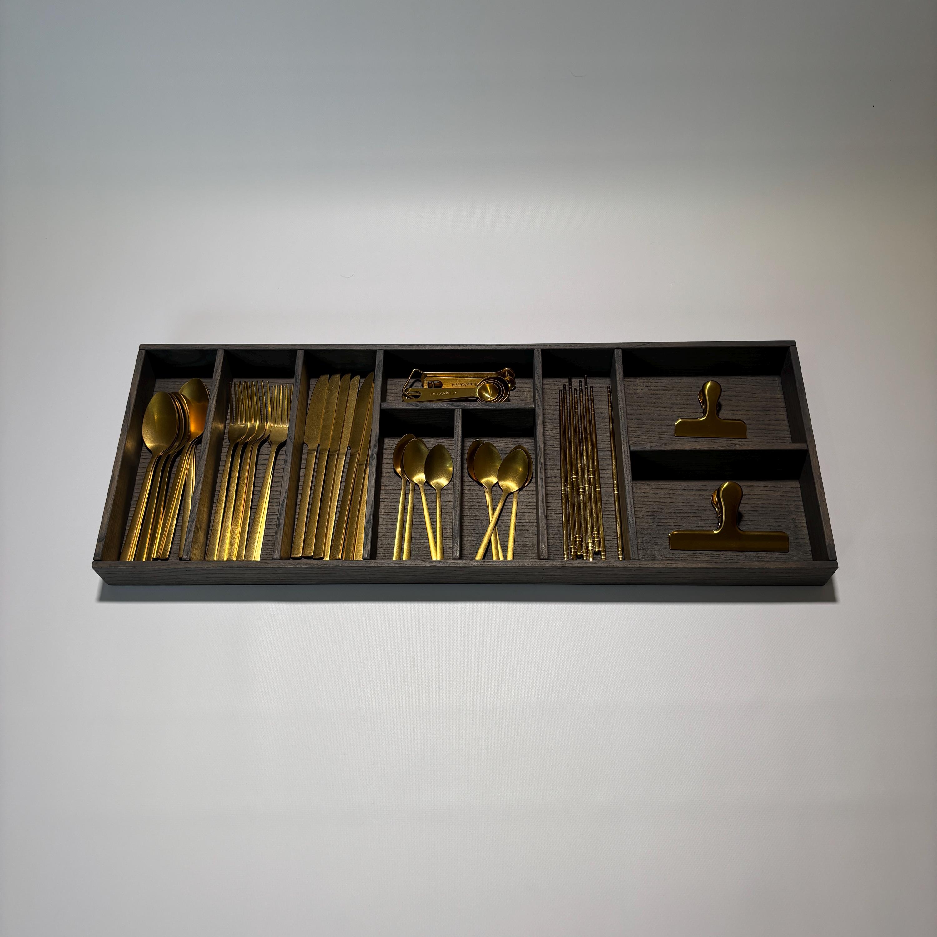 Custom Kitchen Drawer Organizer for Silverware, Made From Solid Ach ...