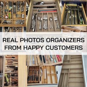 Ready to Ship | Drawer Organizer with 8-Knife Insert – Solid Ash Wood Tray for Silverware – 20.8In x 19.8In | CRAFTOLAS