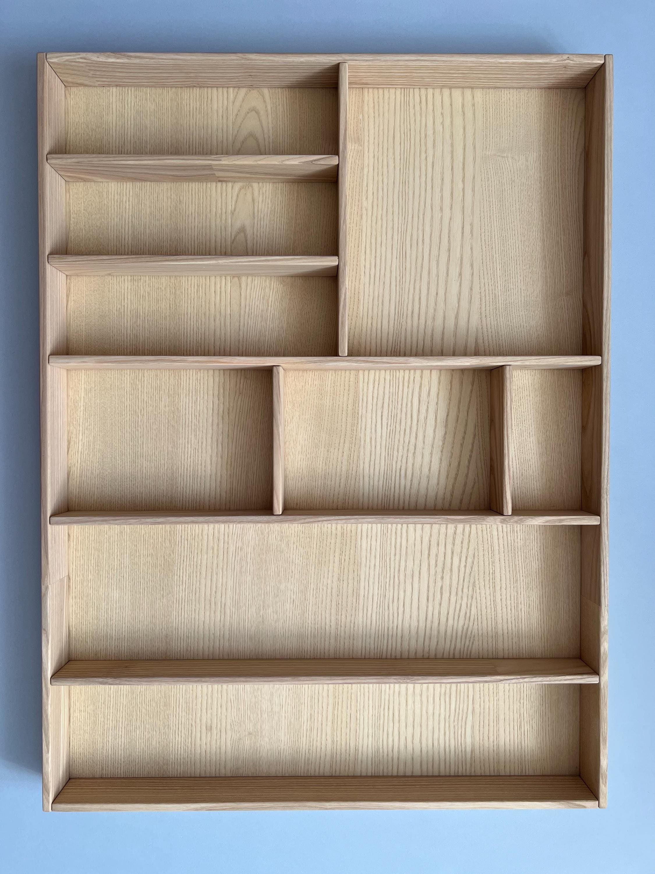 Custom Ash Wood Drawer Organizer: Handmade Kitchen Utensil Tray - Etsy