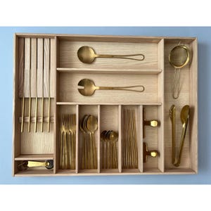 Custom Silverware Drawer Organizer, Kitchen Drawer Organizer, Custom Drawer Dividers, Custom Silverware Organizer | CRAFTOLAS