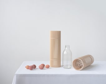 Tall vase 71V01.300.BROWN with bottom / eco friendly and geometric / minimalist and modern