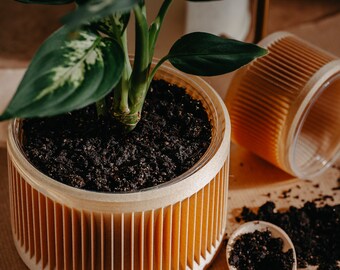 Medium planter 71P02.500.OAK / 3d printed plant pot / ecofriendly and geometric / minimalist and modern