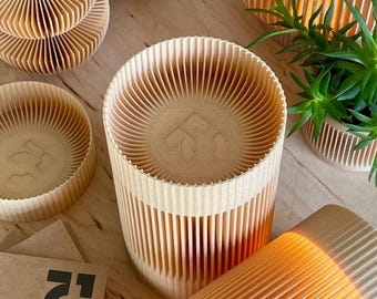Table lamp 71L02.OAK / without cable / touch / wireless cordless and portable / oak structure / best gift for design lover / our NEW lamp