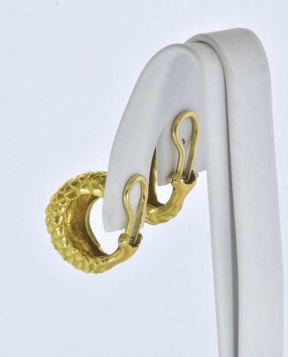 Angela Cummings Earrings, 18k Solid Yellow Gold C… - image 6