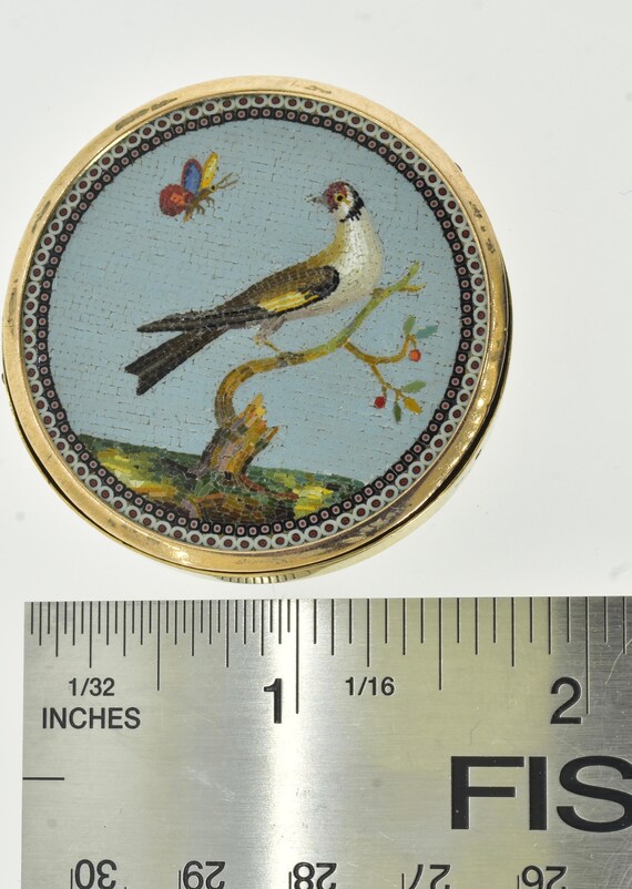 18th Century Micro Mosaic  Brooch of a Bird and a… - image 7