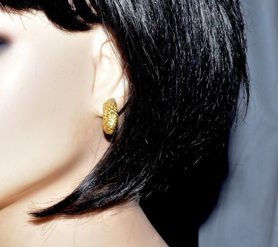 Angela Cummings Earrings, 18k Solid Yellow Gold C… - image 3