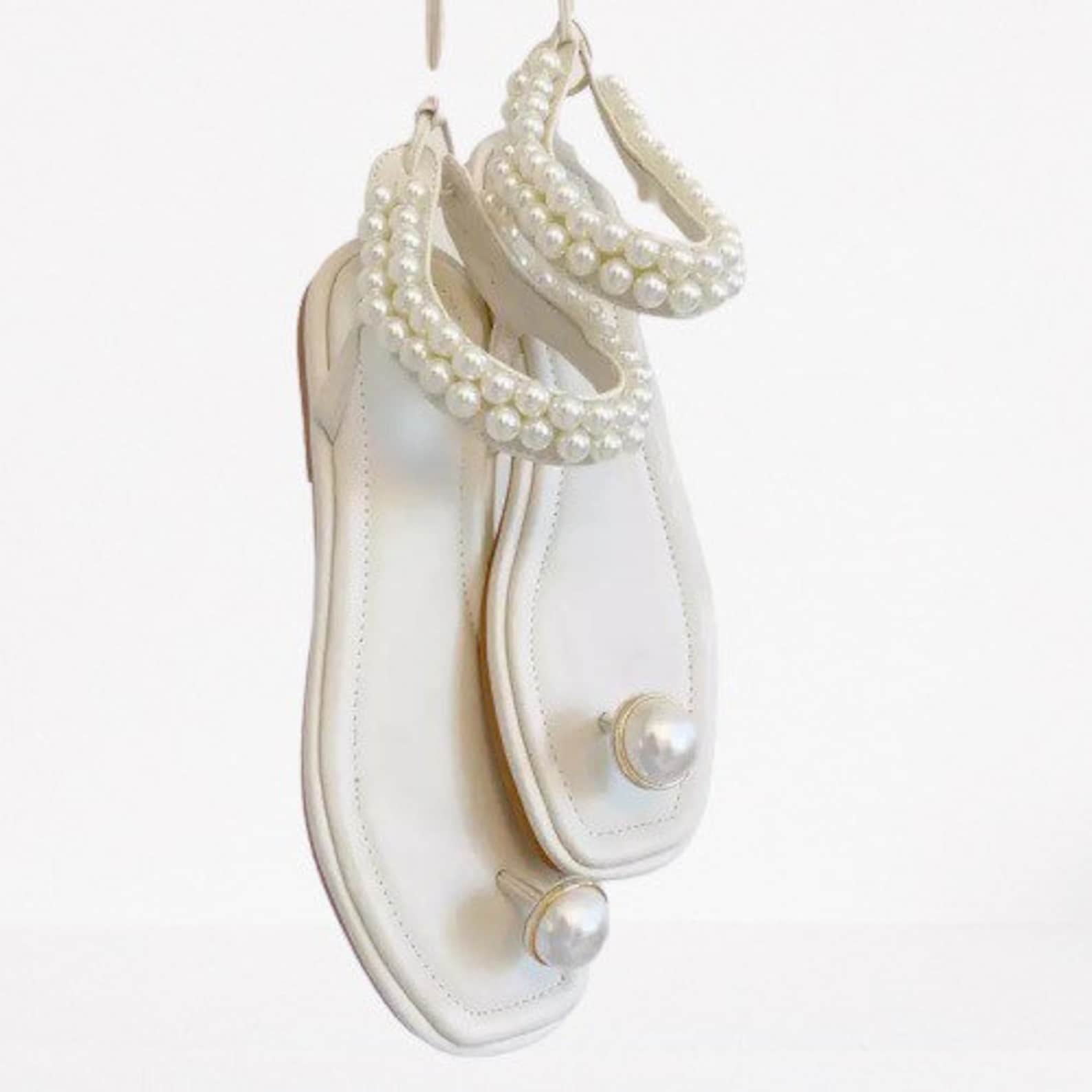 embellished bridal sandals