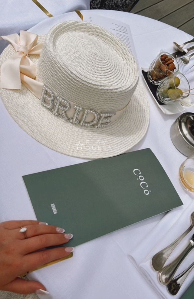 Bride Sun Hat, Bridal Sun Hat, Bride Wide Brimmed Sunhat, Bridal