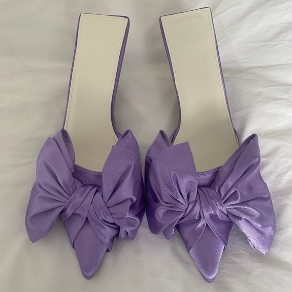 lavender satin shoes