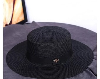 Bee Fedora Hat Bee Decorated Green and 