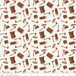 Woodsman Axe Red - Lori Whitlock - PER QUARTER METRE Woodsman Axe Red - Lori Whitlock - PER QUARTER METRE