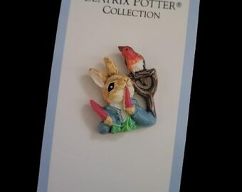 Beatrix Potter Peter Rabbit Button JHB International 1976 New