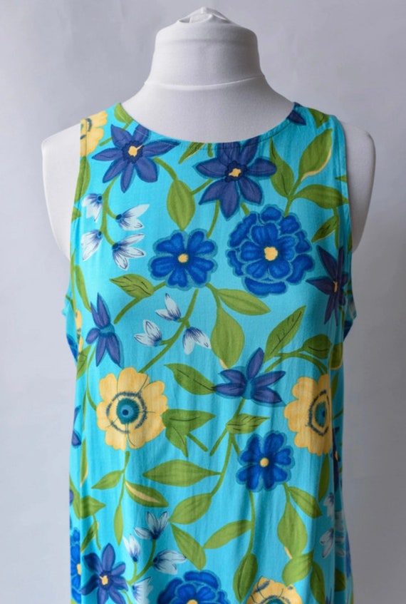 Vintage 90s slip dress floral summer holiday beac… - image 3