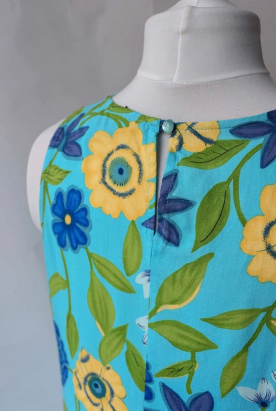 Vintage 90s slip dress floral summer holiday beac… - image 4