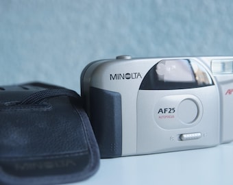 Minolta AF25 kompaktkamera, bra för Lomography