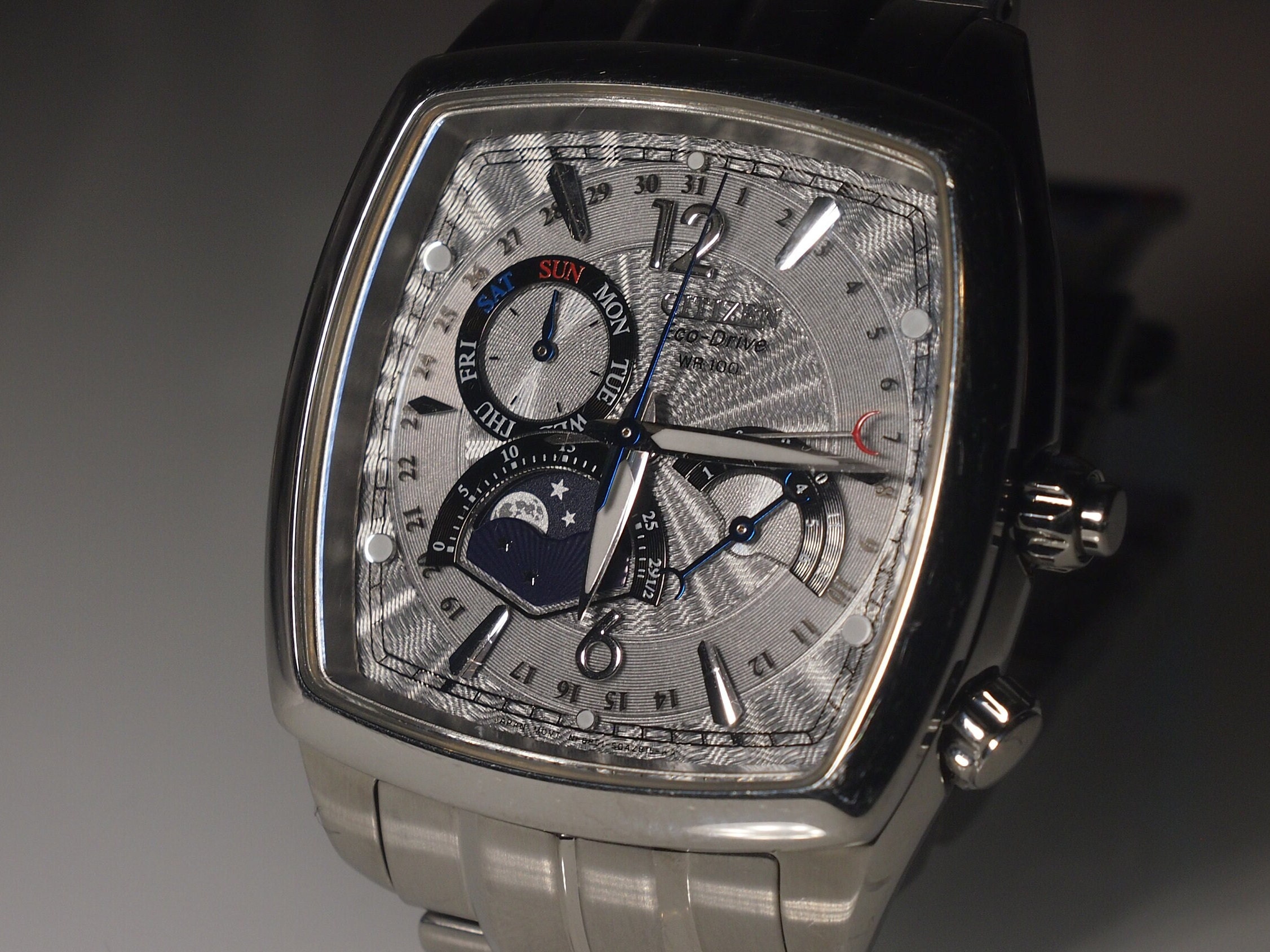 Citizen Eco-drive Moon Phase 8651 Wr-100m Original Watch - Etsy Citizen Eco-drive Moon Phase 8651 Wr-100m Original Watch - Etsy