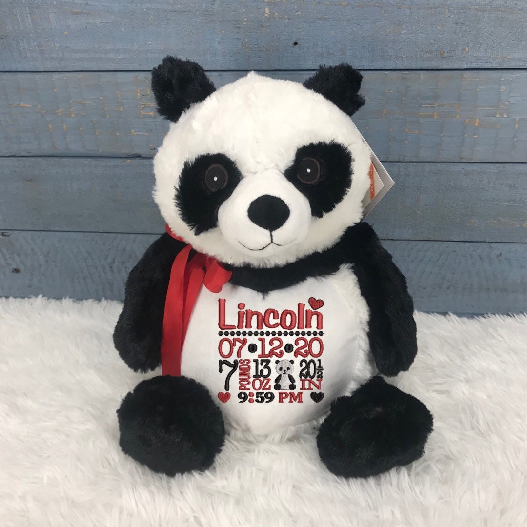 Personalized Stuffed Panda Bear Personalized Baby Gift Panda | Etsy