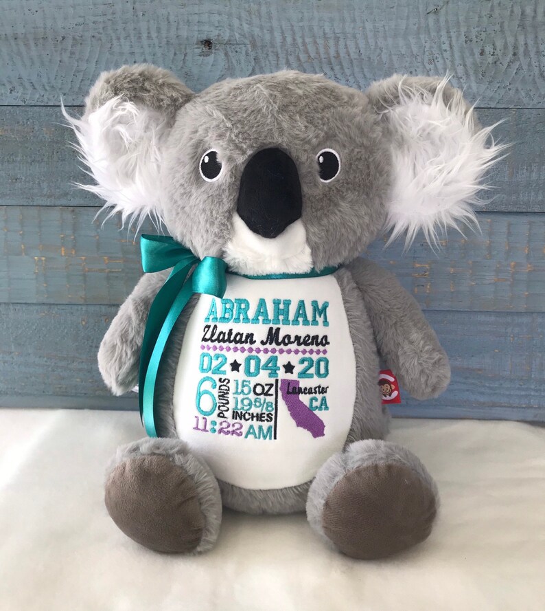 Personalized Stuffed Koala Personalized Baby Gift Koala Etsy