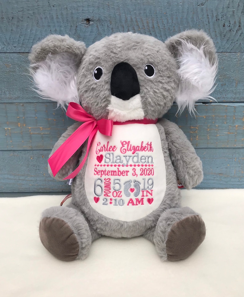 Personalized Stuffed Koala Personalized Baby Gift Koala Etsy