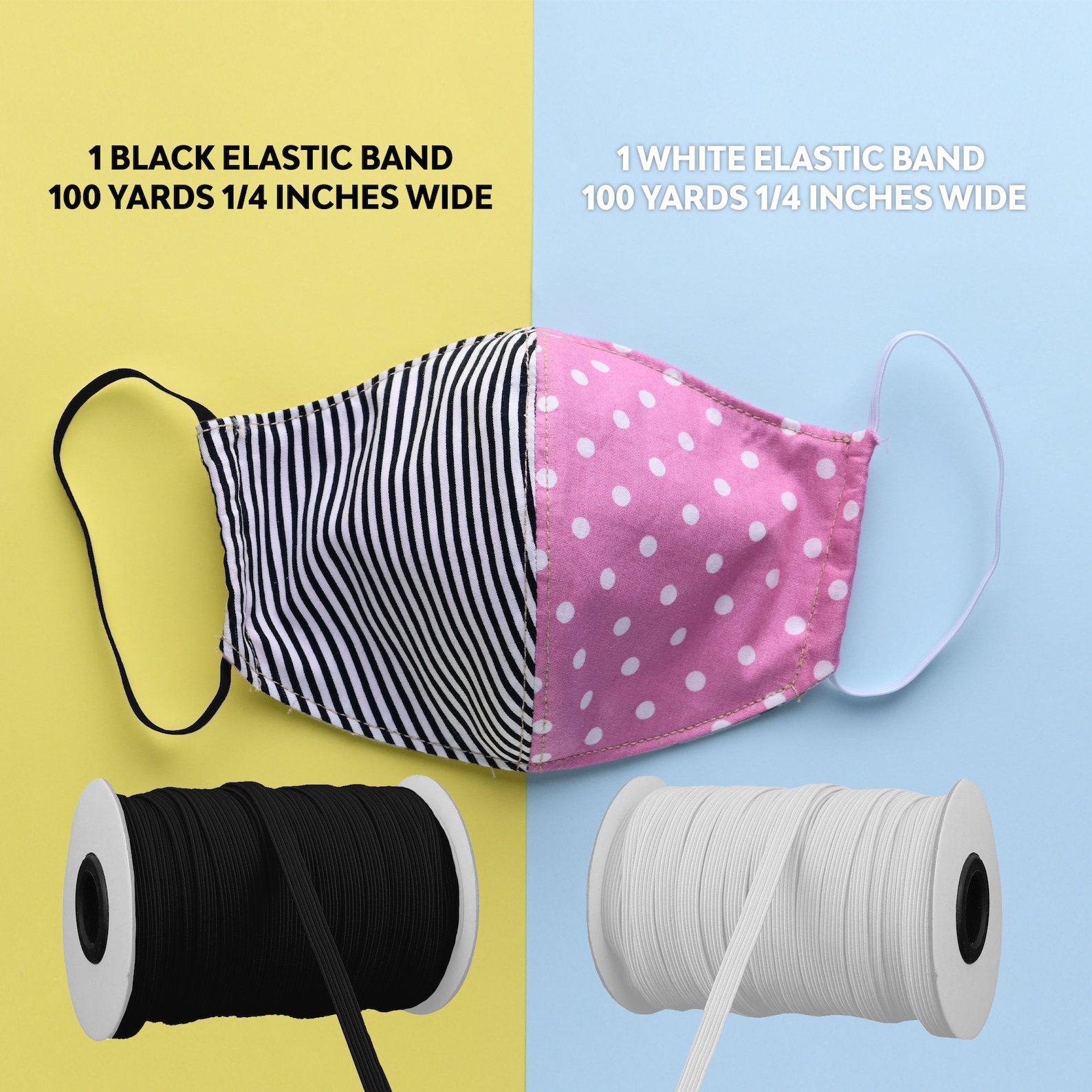 Elastic Strings for Face Masks 100 yards 1/4 Inch Elastic Etsy