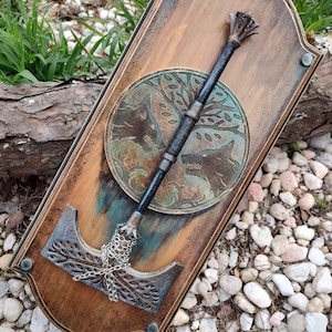 The Iron Age - Heraldic Axe Plaque - Wall Decor - Gaming Decor