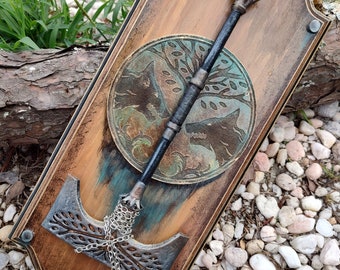 The Iron Age - Heraldic Axe Plaque - Wall Decor - Gaming Decor