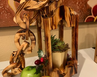 Wood Succulent Plant Hanger, Home Decor