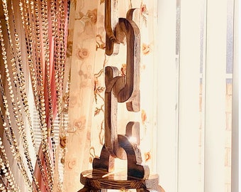 Oval Wooden Plant Hanger, Unique Indoor Design