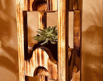 Three Succulent Tower, Small Plant Tower