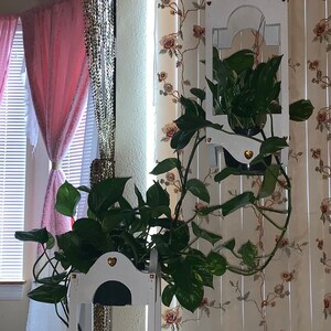 White Plant Hanger and Stand