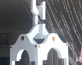 White Plant Hanger, Retro Unique Design