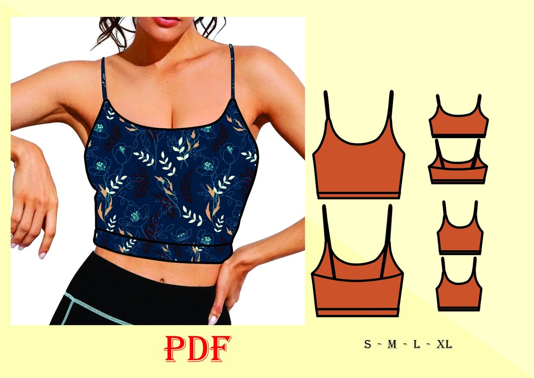 Crop Tank Top Sewing Pattern SXL Instant Download Easy Digital PDF Etsy