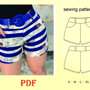 Shorts with pockets Sewing Pattern | S-XL | Instant Download | PATTERN Short Pants for Womens/ Easy Digital PDF