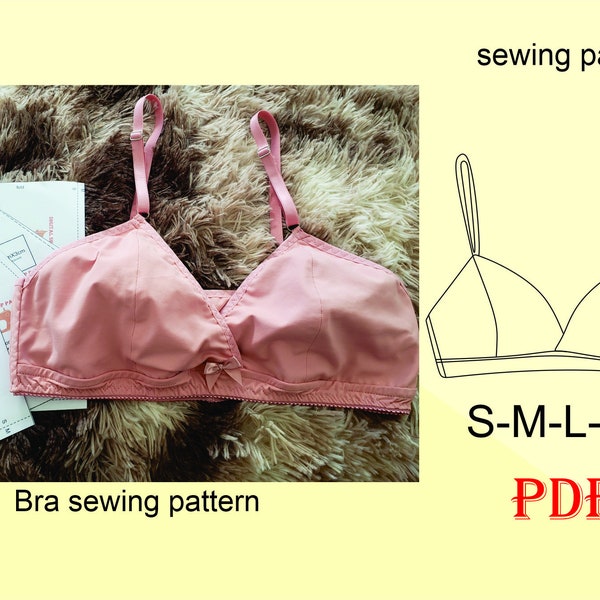 bra sewing pattern S M L XL ,lingerie pattern, pattern of underwear, Diy lingerie, bra pattern