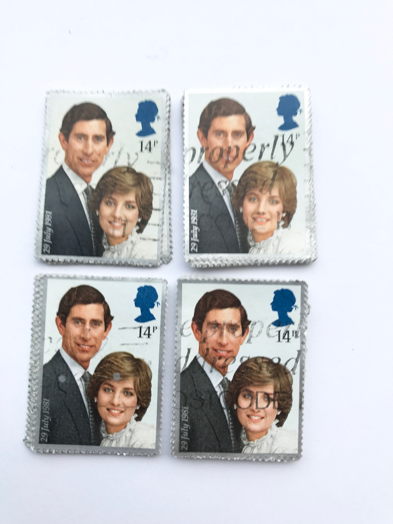10 Charles and Diana Used British Postage Stamps All off Paper Etsy