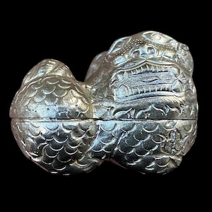 Scatola per betel cambogiana vintage a forma di cane Foo