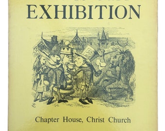 Vintage 1972 Illustrated Lewis Carroll Print - Alice in Wonderland - Looking Glass