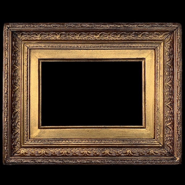 Très beau cadre photo moyen format doré antique
