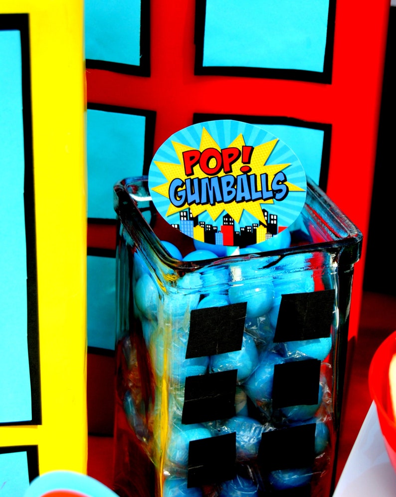 COMIC Party Comic BURSTS Super Birthday Super Birthday Party Super Hero ...