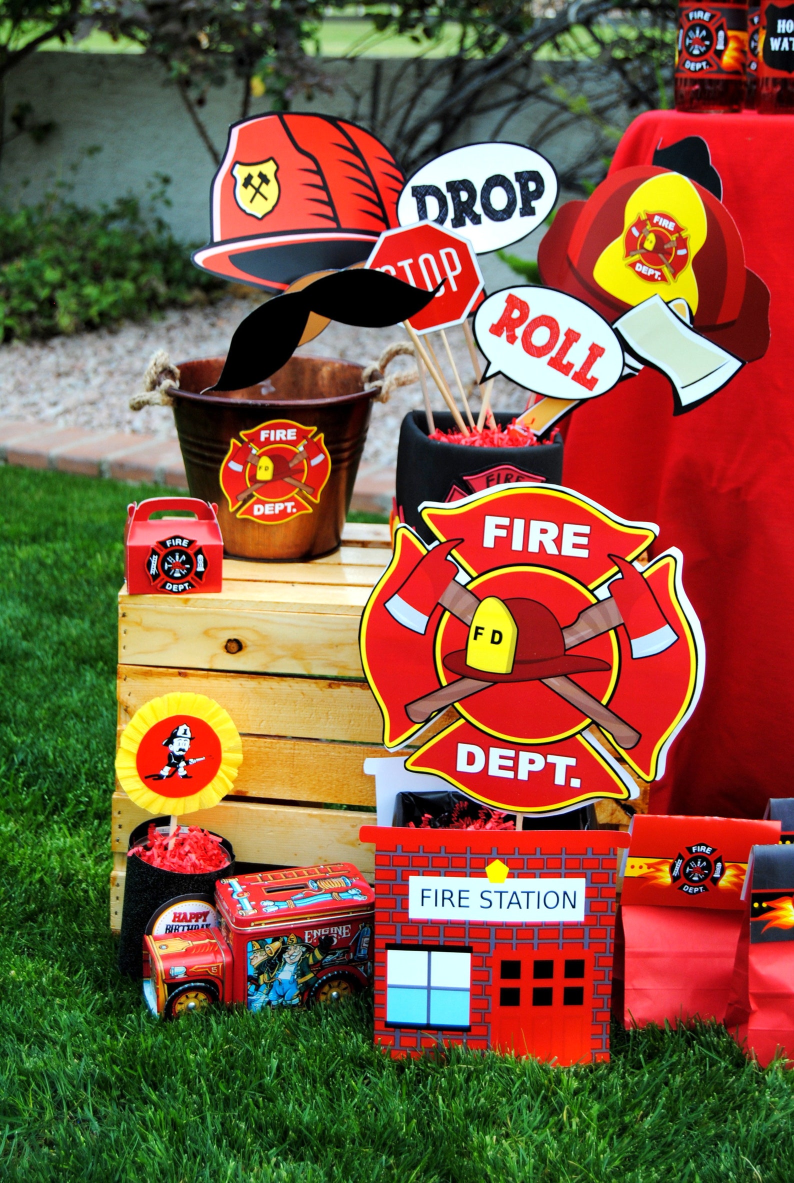 FIRE FIGHTER Party Fireman Birthday Fire Station Party Etsy