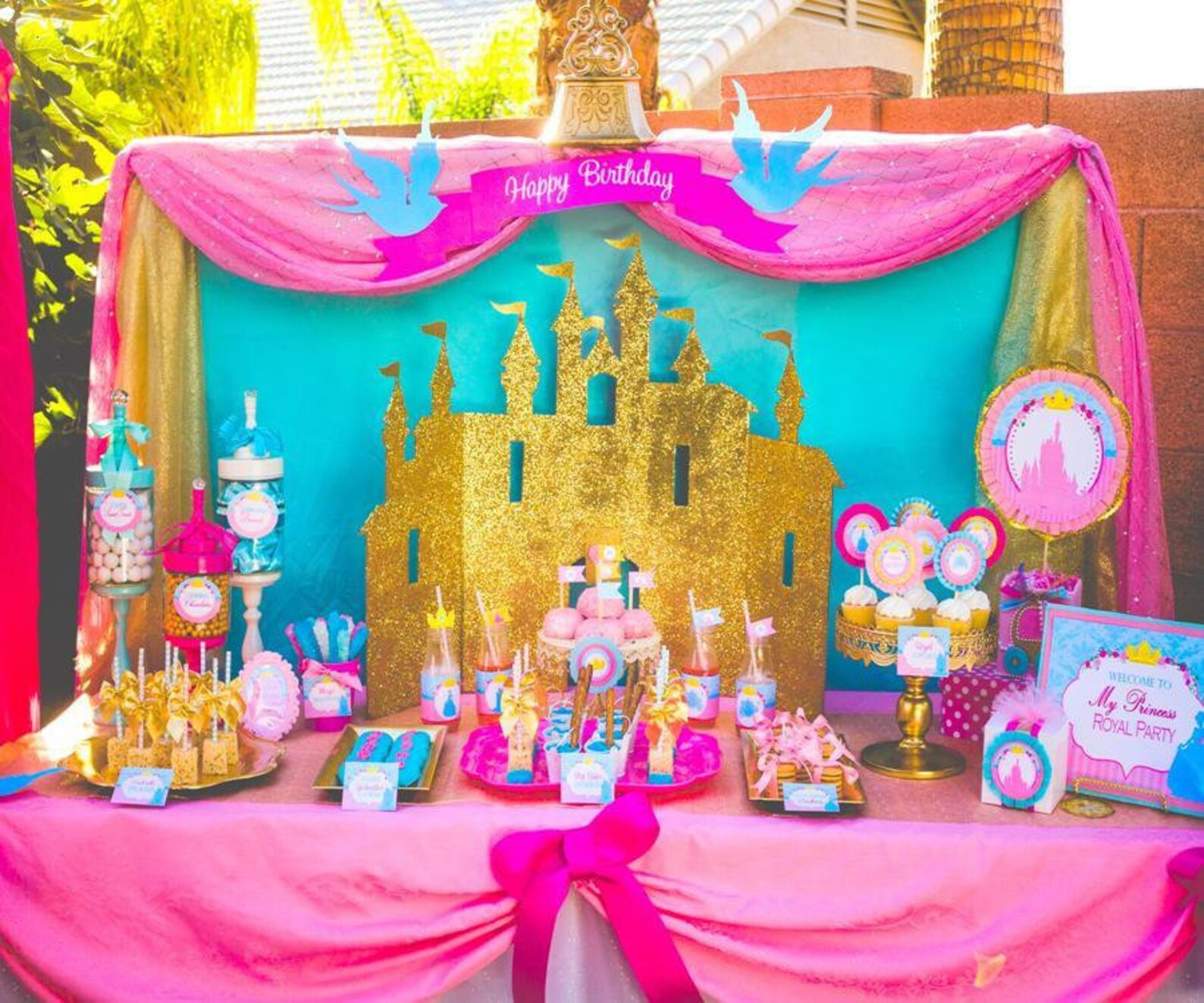 PRINCESS Party Princess Birthday Blue Princess Party Etsy