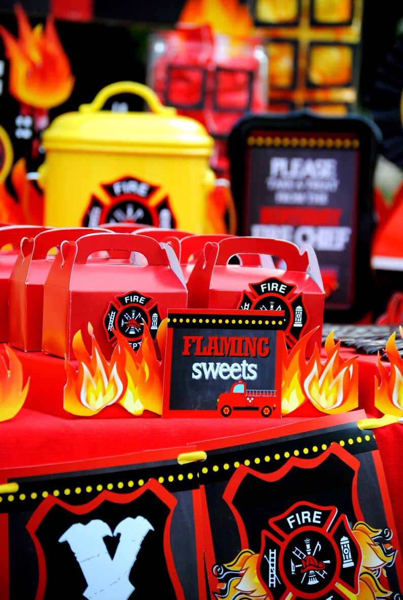 FIRE FIGHTER Party Fireman Birthday Fire Station Party Etsy UK