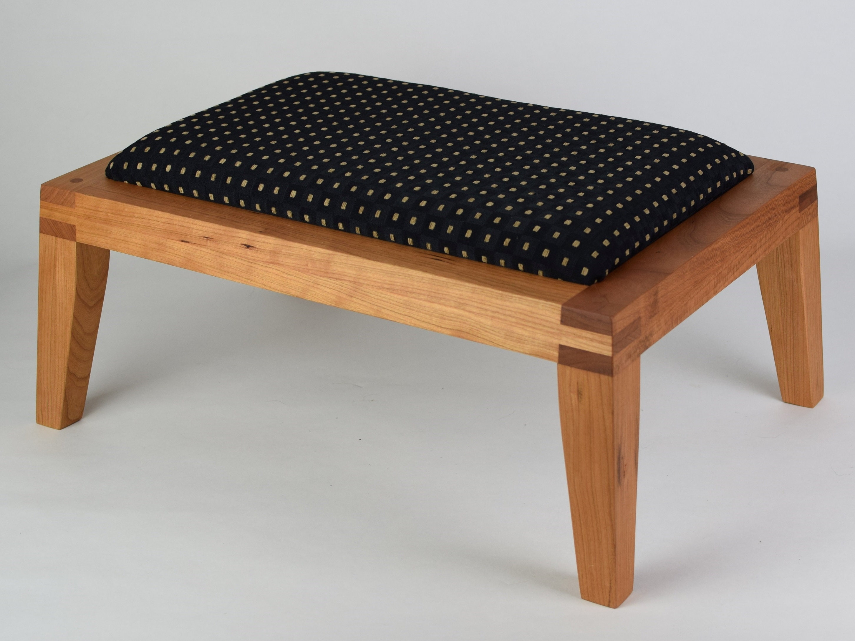 Ottoman footstool Midcentury Modern Cherry contemporary Etsy