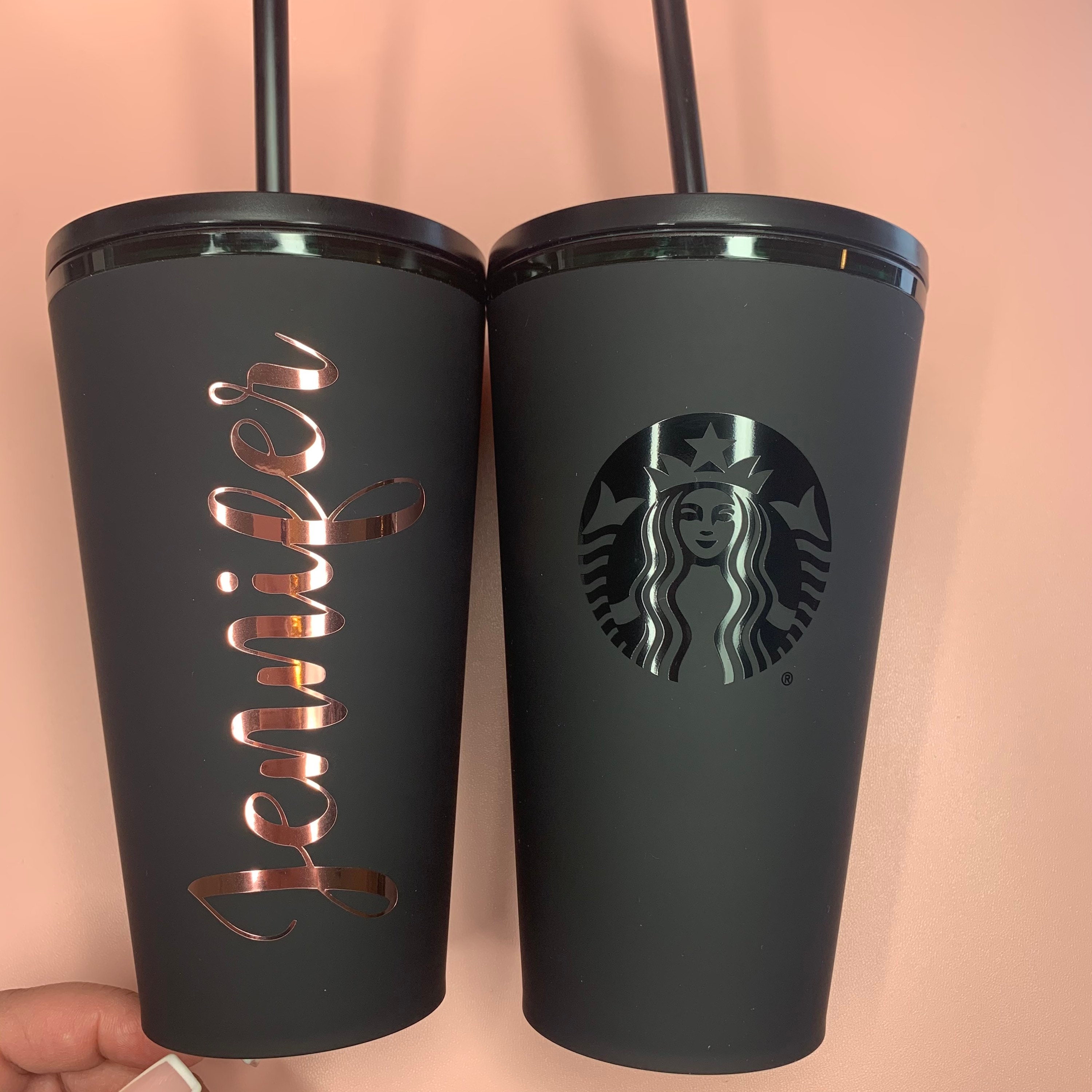 Matte black Starbucks cup Starbucks cup limited edition Etsy