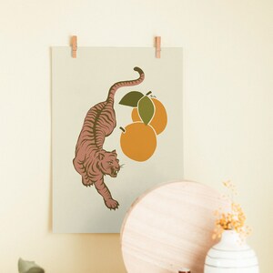 Tiger and Tangerine Print
