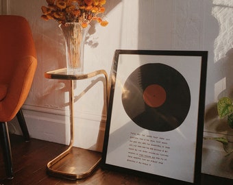 Music Wall Art,  Record Player Poster, Turntable Print, Band Studio Decor, Vinyl Wall Art