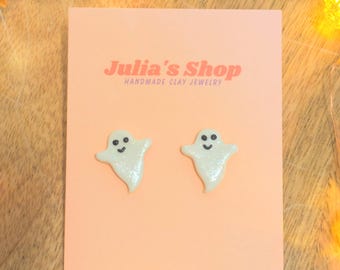Glittery Ghost Studs