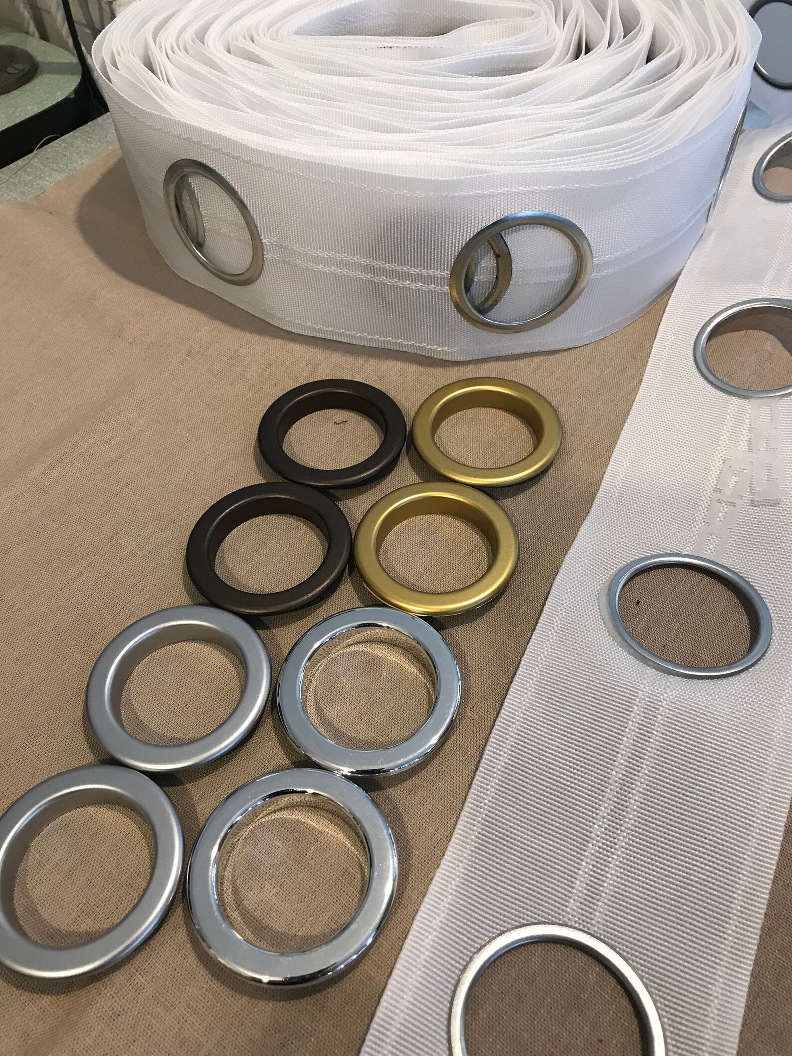 EYELET RINGS and TAPE for Curtains Various Colours 1 Metre Etsy
